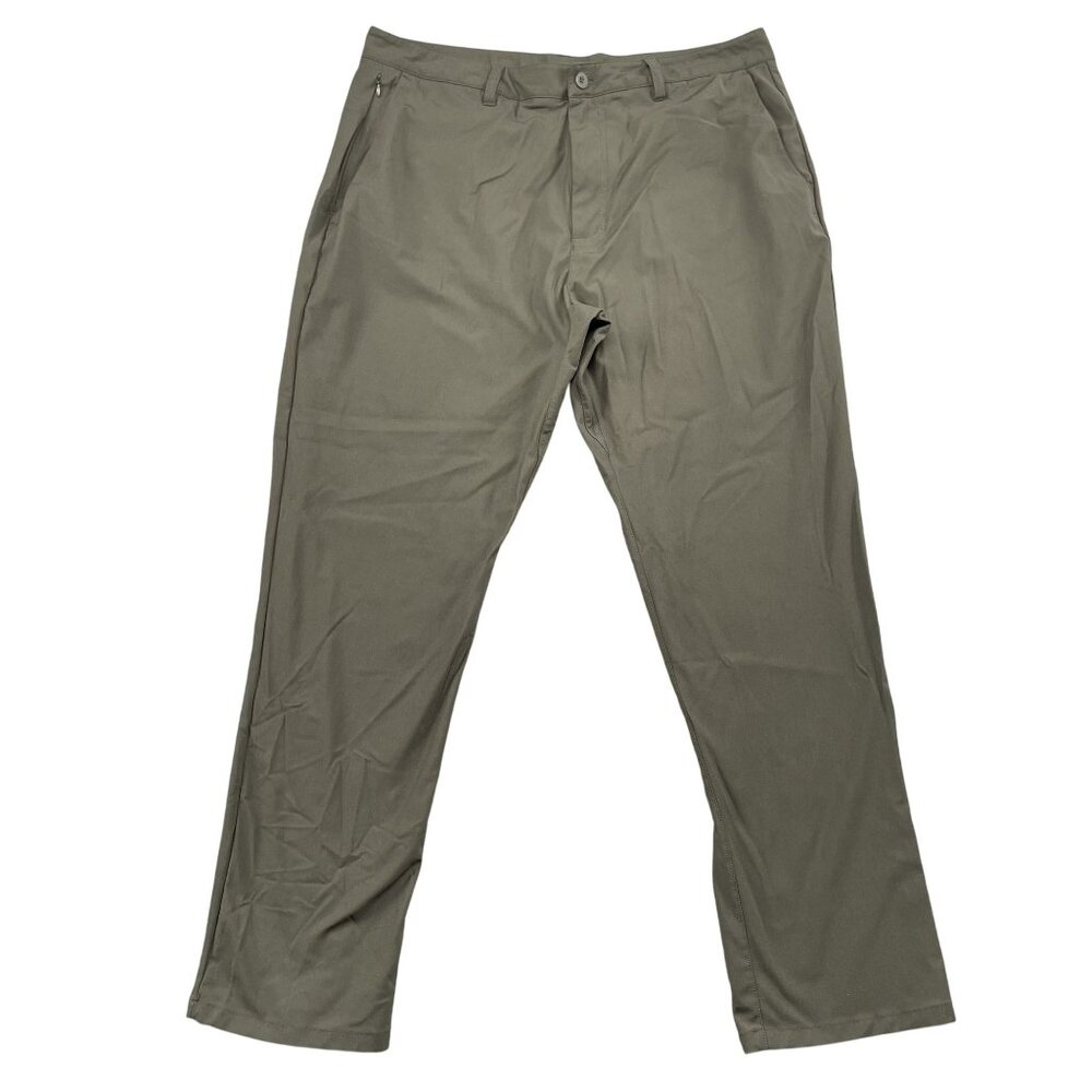 SKYR Tricot‎ Dynasty Slim Fit Pants Mens Large 36x30 Khaki Golf Performance